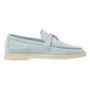 Loro Piana Summer Charms Walk Loafer Suede Spring Waterfall Melange