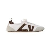 LV Sneakerina White With Brown Monogram