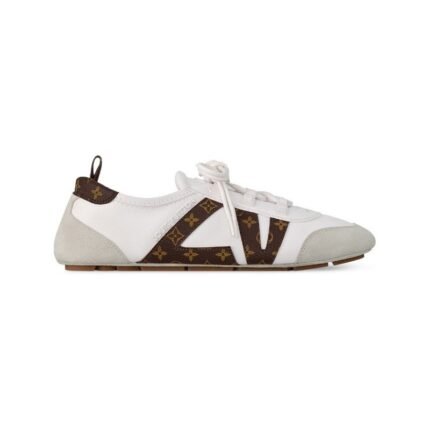 LV Sneakerina White With Brown Monogram