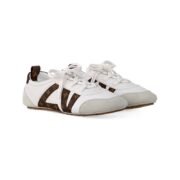 LV Sneakerina White With Brown Monogram - Image 2