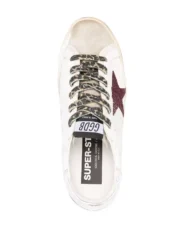 Golden Goose Super-Star With Burgundy Glitter Star And Silver - Image 2