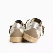 Golden Goose Super-Star With Burgundy Glitter Star And Silver - Image 3