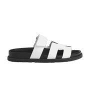 Hermes Chypre Sandals - White Palladium Hardware