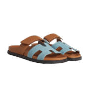 Hermes Chypre Sandal Bicolor/Denim - Image 2