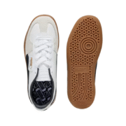 PUMA Palermo Leather Trainers in White & Black - Image 4