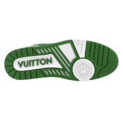 Louis Vuitton Trainer Green Monogram Denim White - Image 5