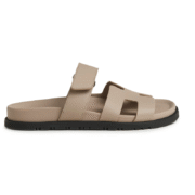 Hermes Chypre Sandal - Beige Mastic Calfskin Leather