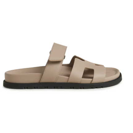 Hermes Chypre Sandal - Beige Mastic Calfskin Leather