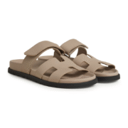 Hermes Chypre Sandal - Beige Mastic Calfskin Leather - Image 2