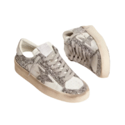 Golden Goose Baskets Stardan Cuir - Blanc Glitter - Image 2