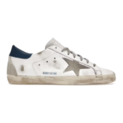 Golden Goose Super-Star - White Royal Blue Grey Suede Patch