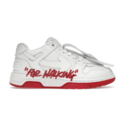OFF-WHITE Out Of Office "OOO" Low Tops For Walking White White Red SS22