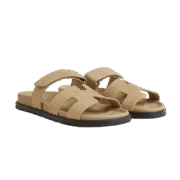 Hermes Chypre Sandal Beige Suede - Image 2