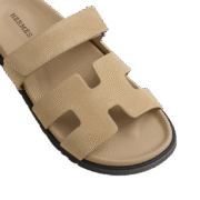 Hermes Chypre Sandal Beige Suede - Image 5