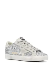 Golden Goose Super-Star Glitter Sneakers | Silver - Image 2