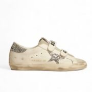 Golden Goose Old School 'White Silver Glitter'