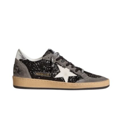 Ball Star in glitter with leather star and metallic