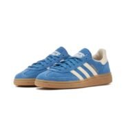 Adidas Handball Spezial sneaker in the Light Blue and Cloud White colorway with a gum sole. - Image 2
