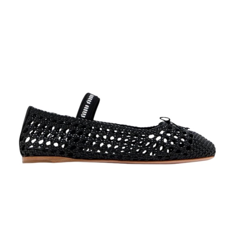 Photoroom_20260223_023326 Miu Miu Woven nappa leather ballerinas for Women - Image 1