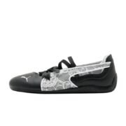 PUMA SPEEDCAT BALLET LACES BLACK WHITE WOMENS - Image 3