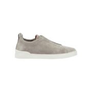 Zegna Triple Stitch Suede Grey