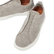 Zegna Triple Stitch Suede Grey - Image 2