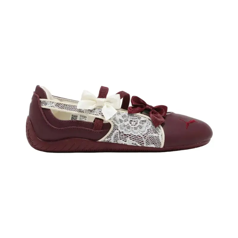 IMG_9205 Puma Speedcat Ballet Lace Ribbon Maroon - Image 1