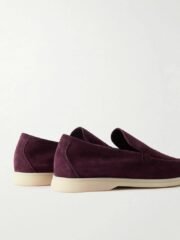 Loro Piana Summer Walk Loafer Suede Burgundy - Image 2