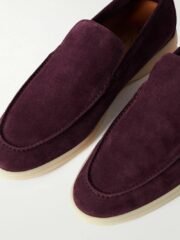 Loro Piana Summer Walk Loafer Suede Burgundy - Image 3