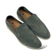 Loro Piana Summer Walk Loafer Suede Frozen Fir - Image 4