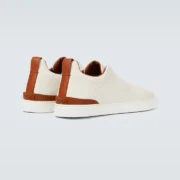 Zegna Triple Stitch leather sneakers WHITE TRIPLE STITCH Off White - Image 2