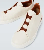 Zegna Triple Stitch leather sneakers WHITE TRIPLE STITCH Off White - Image 4