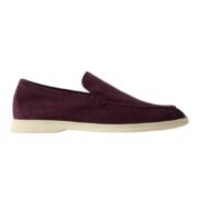 Loro Piana Summer Walk Loafer Suede Burgundy