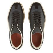 Loro Piana Tennis lace-up Suede Sneakers Black - Image 3