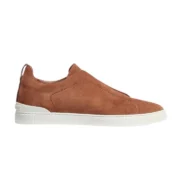 ZEGNA TOBACCO SUEDE TRIPLE STITCH