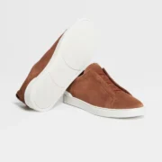 ZEGNA TOBACCO SUEDE TRIPLE STITCH - Image 4