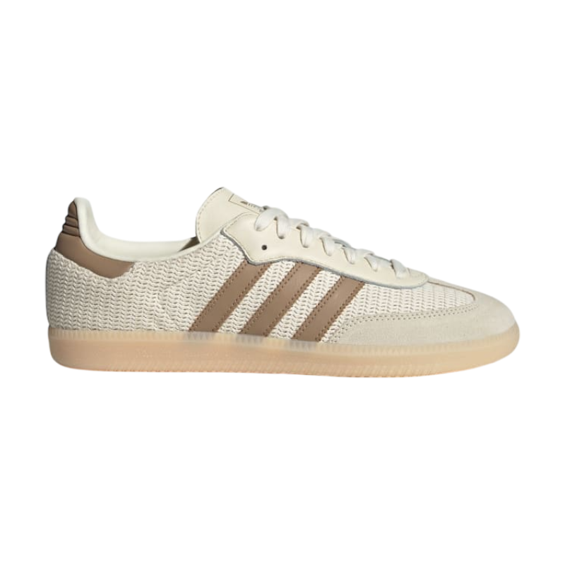 IMG_1719 Adidas Samba OG Shoes In Cream White / Cardboard / Crystal Sand - Image 1