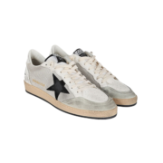 Golden Goose Men Ball Star Sneaker In White Silver Black NIB - Image 3