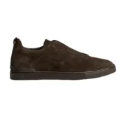 ZEGNA Triple Stitch Sneakers Full Brown Suede
