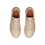 Zegna - Triple Stitch Deerskin Beige Slip On Sneakers - Image 2