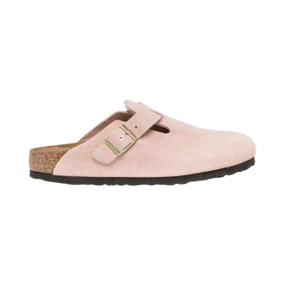 IMG_1963 Birkenstock Boston suede pink clogs - Image 1