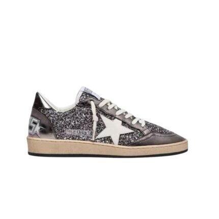 Golden Goose Wmns Ball Star Glitter 'Grey Purple White'