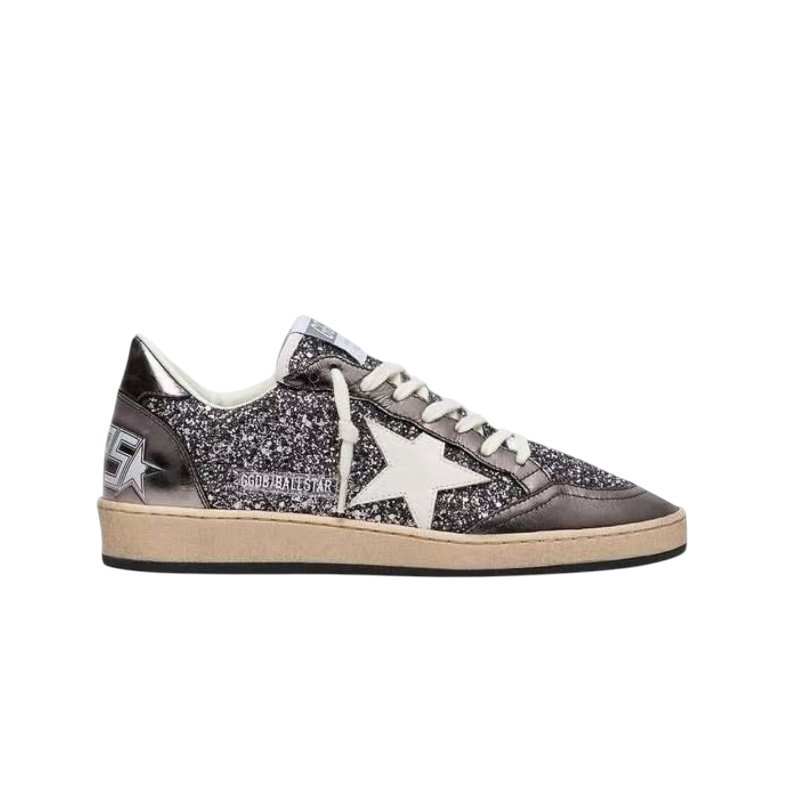 Photoroom_20260807_071553 Golden Goose Wmns Ball Star Glitter 'Grey Purple White' - Image 1